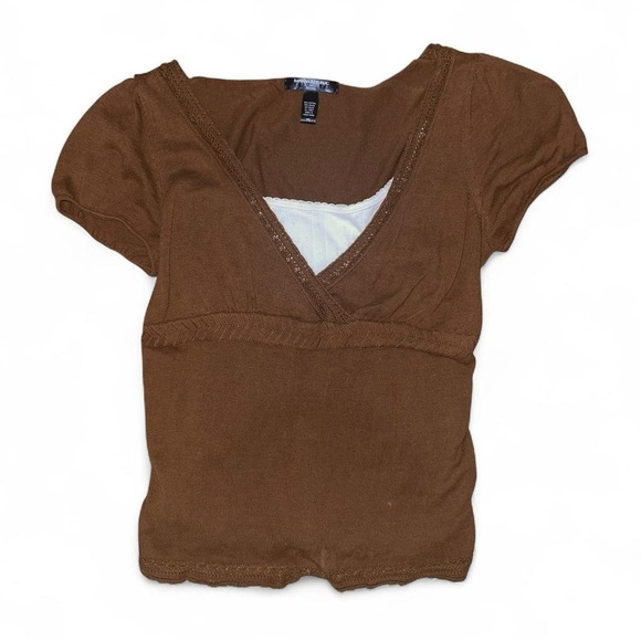 Banana Republic Brown V-Neck Blouse - Picture 1 of 5